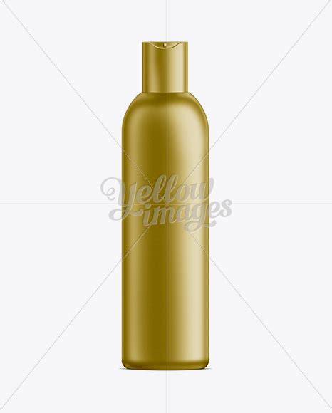 Download Gold Plastic Cosmetic Bottle with Lid - 300 ml